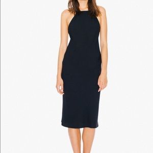 Crepe Crossback Midi Dress