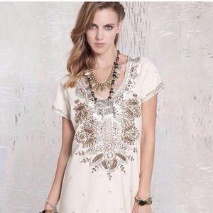 New White boho embellished dress
