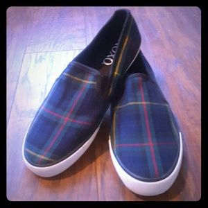 XOXO Velma plaid slip on shoes, never been worn