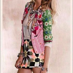 New Boho mirror embellished jacket made in india