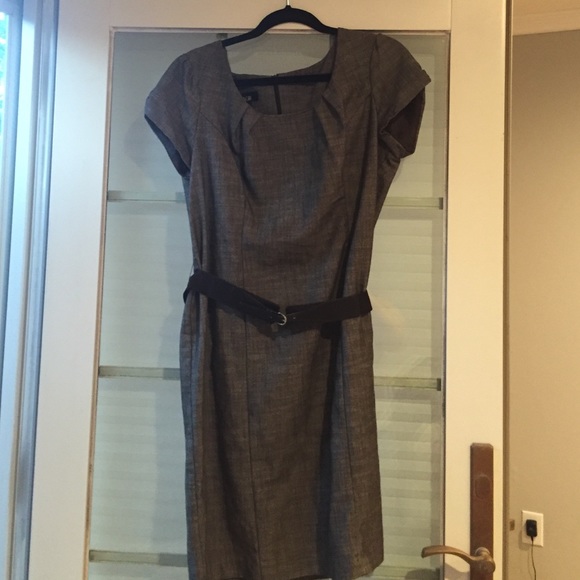 Brown belted dress
