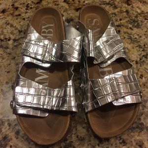 Silver sandals