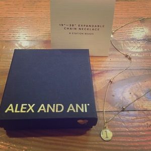 Alex and Ani "L" charm expandable necklace