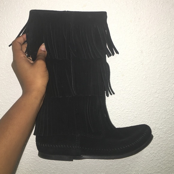 Black 3 Layer Moccasin Boota