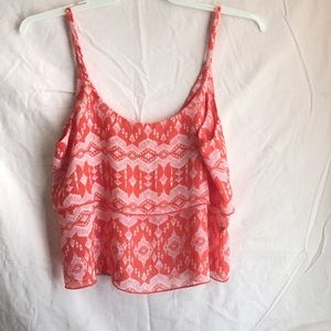 Orange crop top shirt