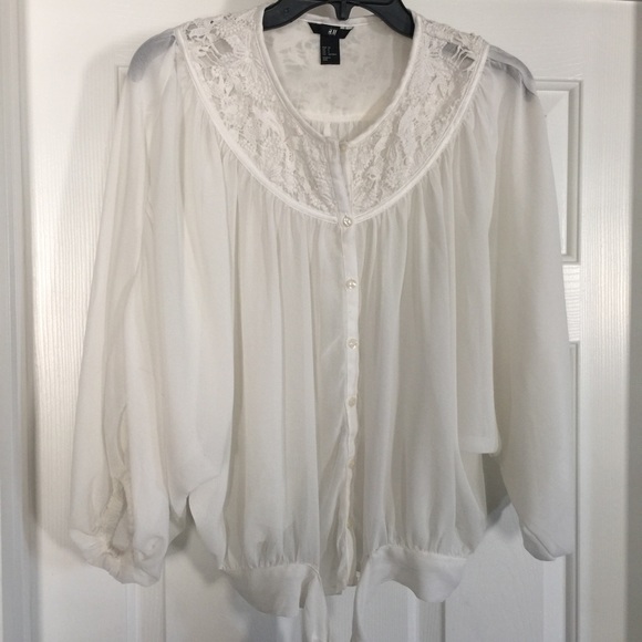 H&M size 4 sheer blouse