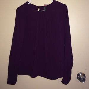 Forever 21 Purple Long Sleeve Loose Fit Top Size M