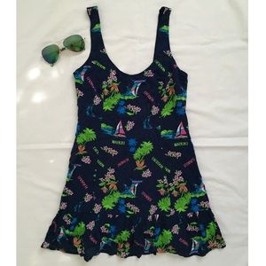 🌴Hollister Navy Waikiki Tropical Summer Dress🌴
