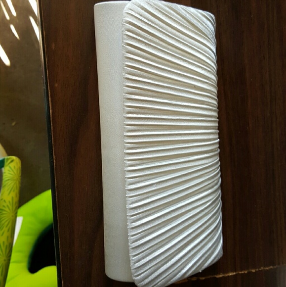 White Satin purse