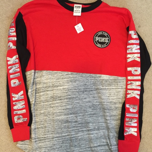 VICTORIAS SECRET PINK BLING LONG SLEEVE
