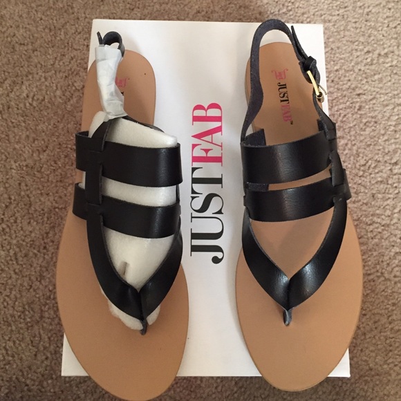 Just Fab Black Sandals