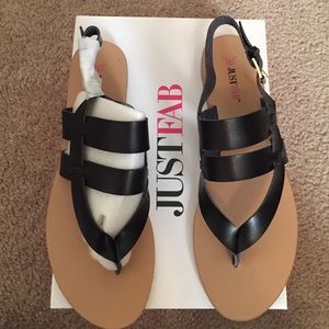 Just Fab Black Sandals
