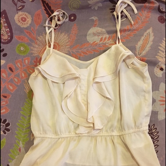 Tie-up cream cami