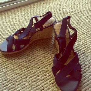 Navy Merona wedges