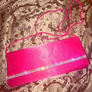 Formal Red Clutch with Swarovski crystals!