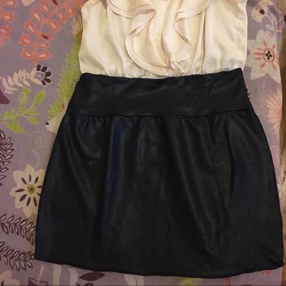 American Apparel Cotton/spandex leather-look skirt