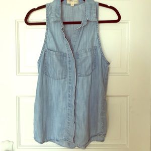 Denim sleeveless