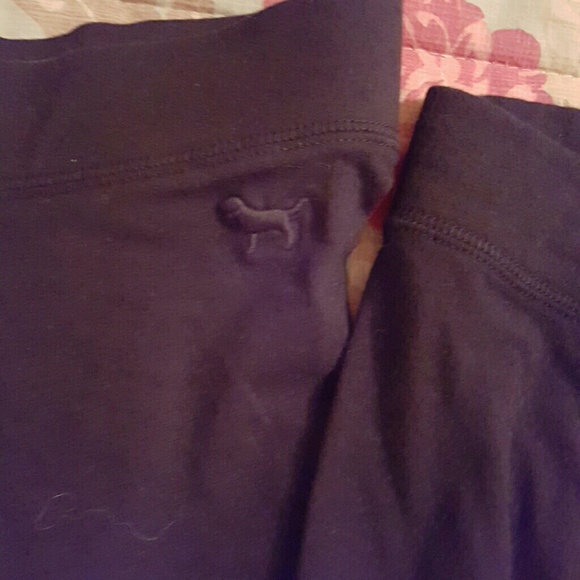 2 black PINK crop pants
