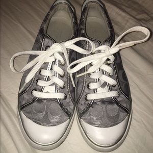 Coach silver shoes