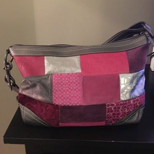 Authentic Coach pink patchwork bag