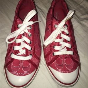 Coach red shoes