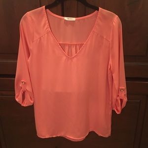Coral blouse