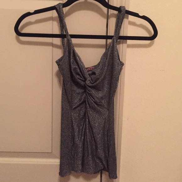 Dark Silver 'Velvet' Top