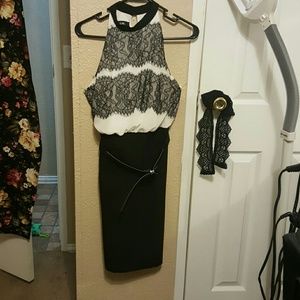 Black and white dress