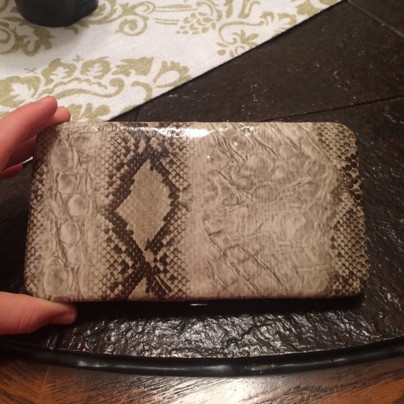 Vegan leather Python wallet
