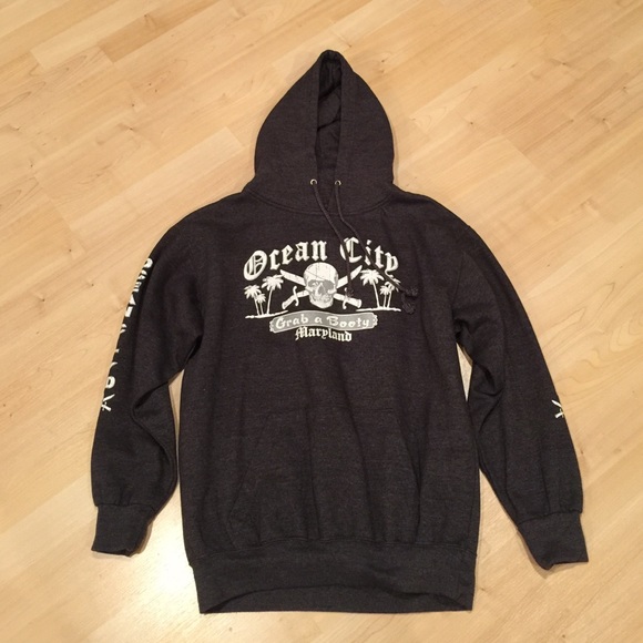 Grey ocean city hoodie