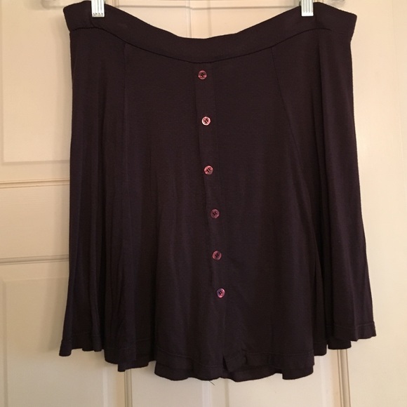 Plum cotton skirt - Picture 1 of 2