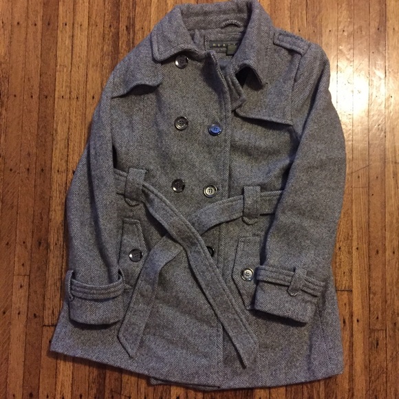 Kenneth Cole Reaction Gray Double Breasted Coat L