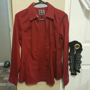 Express Burgundy the original essential shirt