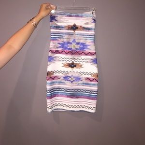 Tribal print bodycon dress