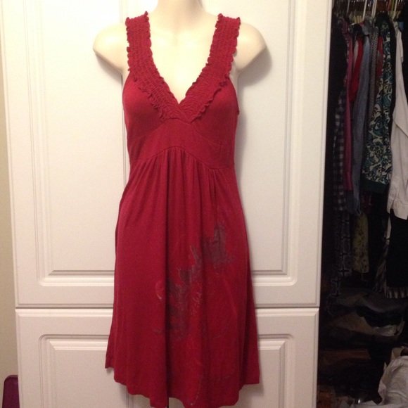Moa moa jrs sz M red Summer dress