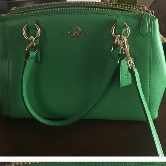 Green coach purse