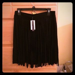 Black Fringe Skirt