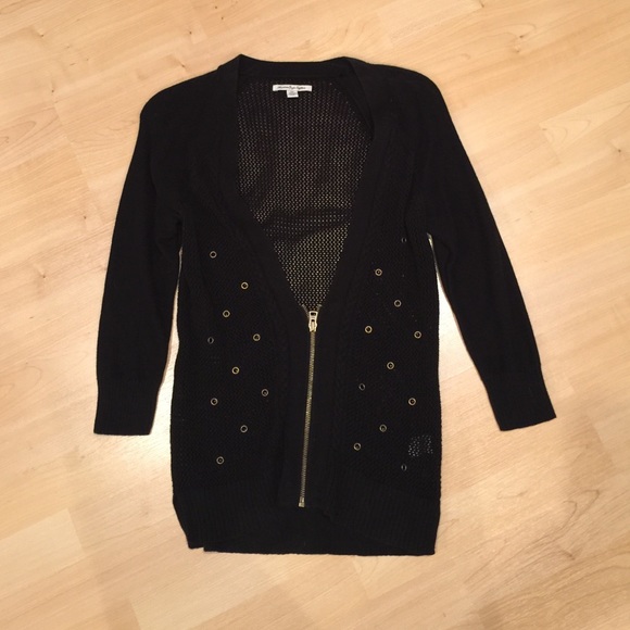 Zip up, navy blue, top