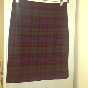 Plaid J-Crew pencil skirt