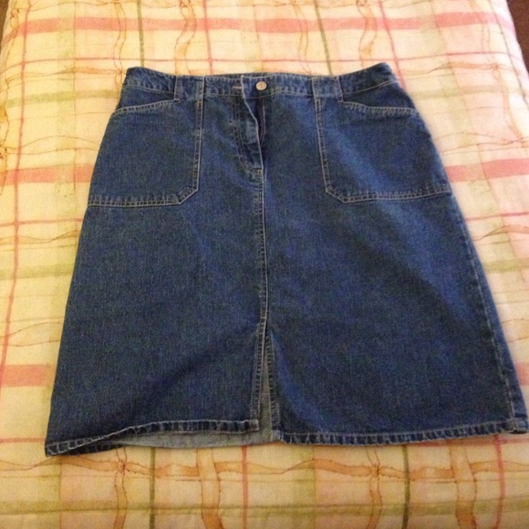 Jean midi skirt