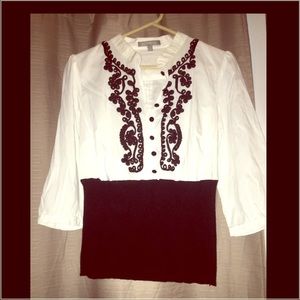 Black/white blouse