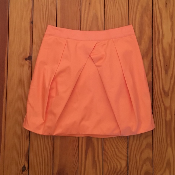 J.crew Orange Mini Bubble Skirt