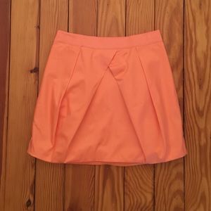 J.crew Orange Mini Bubble Skirt