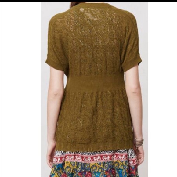 Anthropologie Angel of the North Olive Sweater M