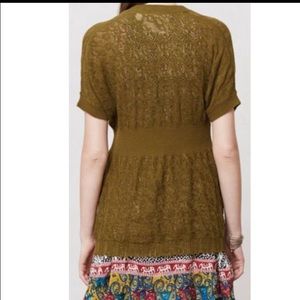 Anthropologie Angel of the North Olive Sweater M