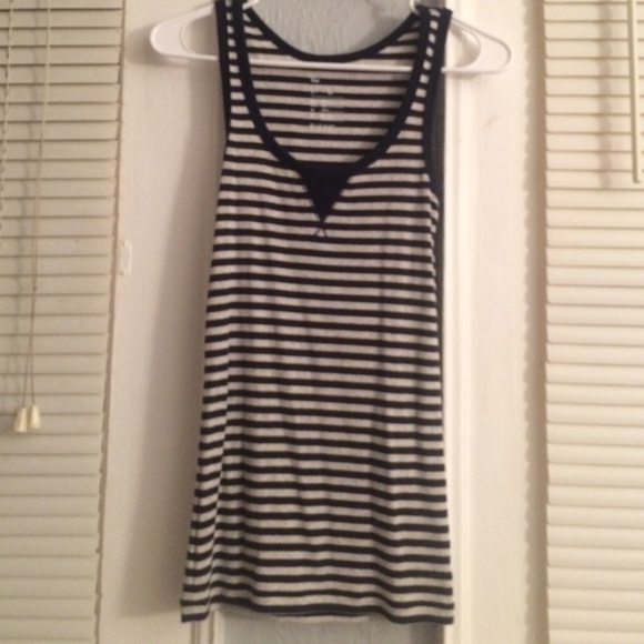 Navy and cream boyfriend tank