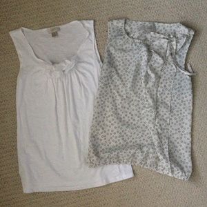 2 LOFT Ann Taylor Tops - Polka Dot & Ruffle Tank