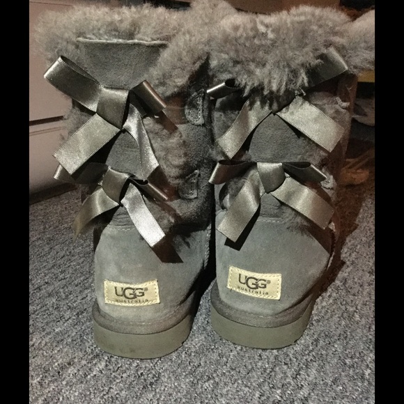 Grey Bailey button ugg boots