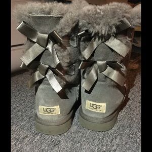 Grey Bailey button ugg boots