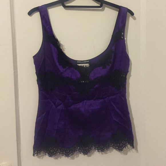 D&G silk/lace tank